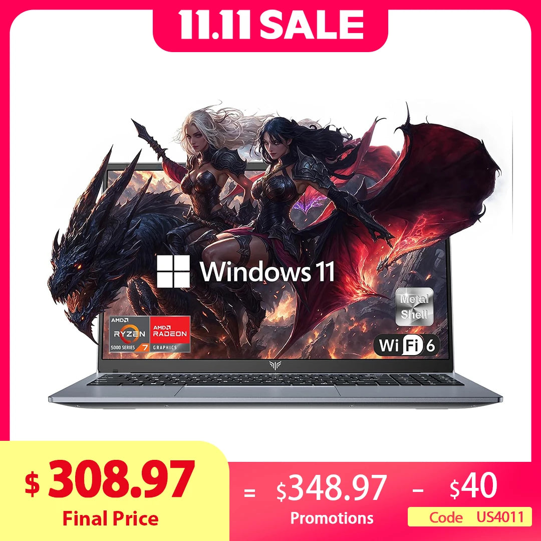 ACEMAGIC Laptop 15.6inch FHD Laptop AMD Ryzen 5 7430U 16GB RAM 512GB SSD Windows 11 Pro Notebook 180° Flip Computer Wifi6 BT5.2