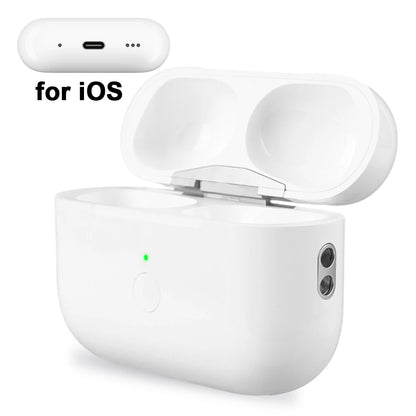 Wireless Charging Case for AirPods Pro 2nd and 1st Gen with Bluetooth-Compatible Pairing Sync Button Charger Case 450mAh Battery