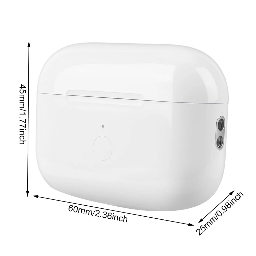 Wireless Charging Case for AirPods Pro 2nd and 1st Gen with Bluetooth-Compatible Pairing Sync Button Charger Case 450mAh Battery