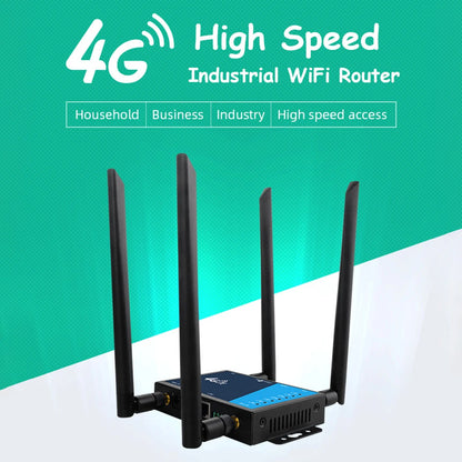 4G WiFi Router Industrial Grade 4G Broadband Wireless Router 4G LTE CPE Router With Sim Card Slot Antenna Firewall Protection