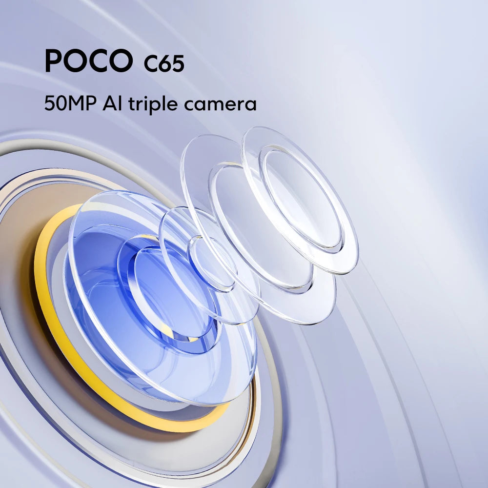 Global Version POCO C65 MediaTek Helio G85 6.74" Dot Drop Display 50MP Camera 5000mAh Large Battery 3.5mm headphone jack