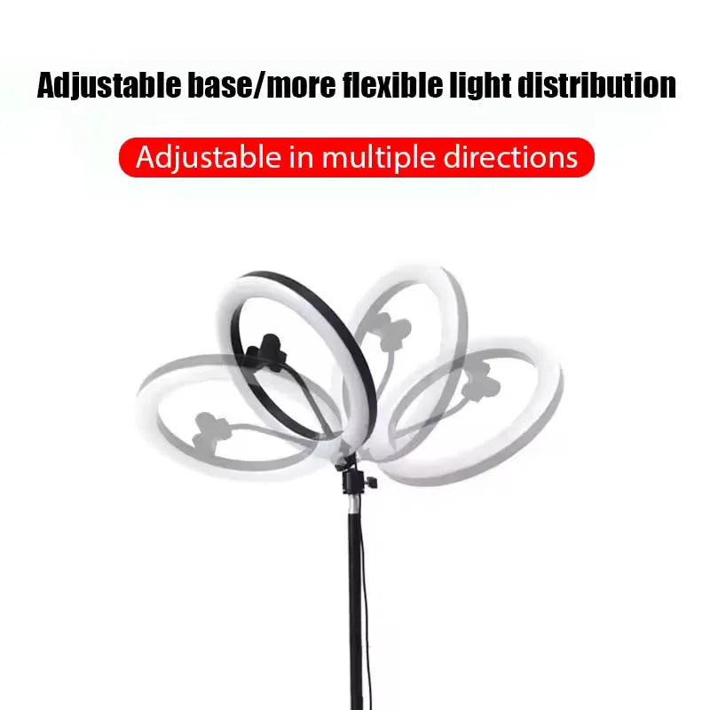 10inch Selfie Ring Light Photography Fill Light Led Ring Lamp with Pan tilt for Video Recording Live Broadcast Selfie Ringlights