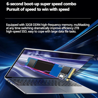 17.3 inch Intel N5095/N95 Office Laptop 32GB RAM 2TB SSD  Fingerprint Print DDR4 Window11 Backlit Keypad Portable Notebook PC