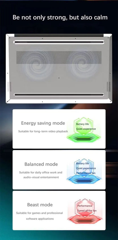 YSJMNPC New 15.6 Inch Gaming Laptop AMD Ryzen7 8845HS  2*DDR5 MAX 64GB Support 5600MHz 2*M.2 Nvme SSD Windows11 WIFI 6