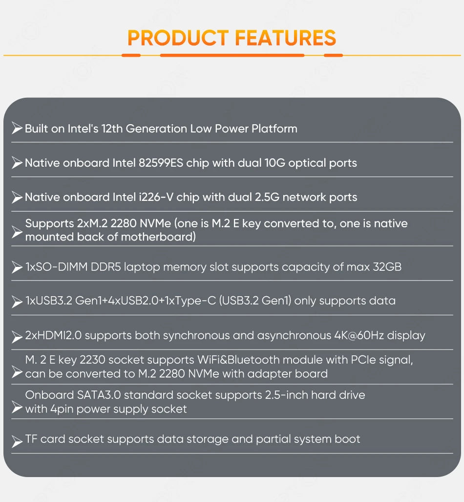 Topton 2x10G SFP Solid Firewall Router Intel i3 N355 N305 N150 2xi226-V 2.5G Mini PC 2xNVMe 2HD DDR5 pfSense Proxmox ESXi AES-NI