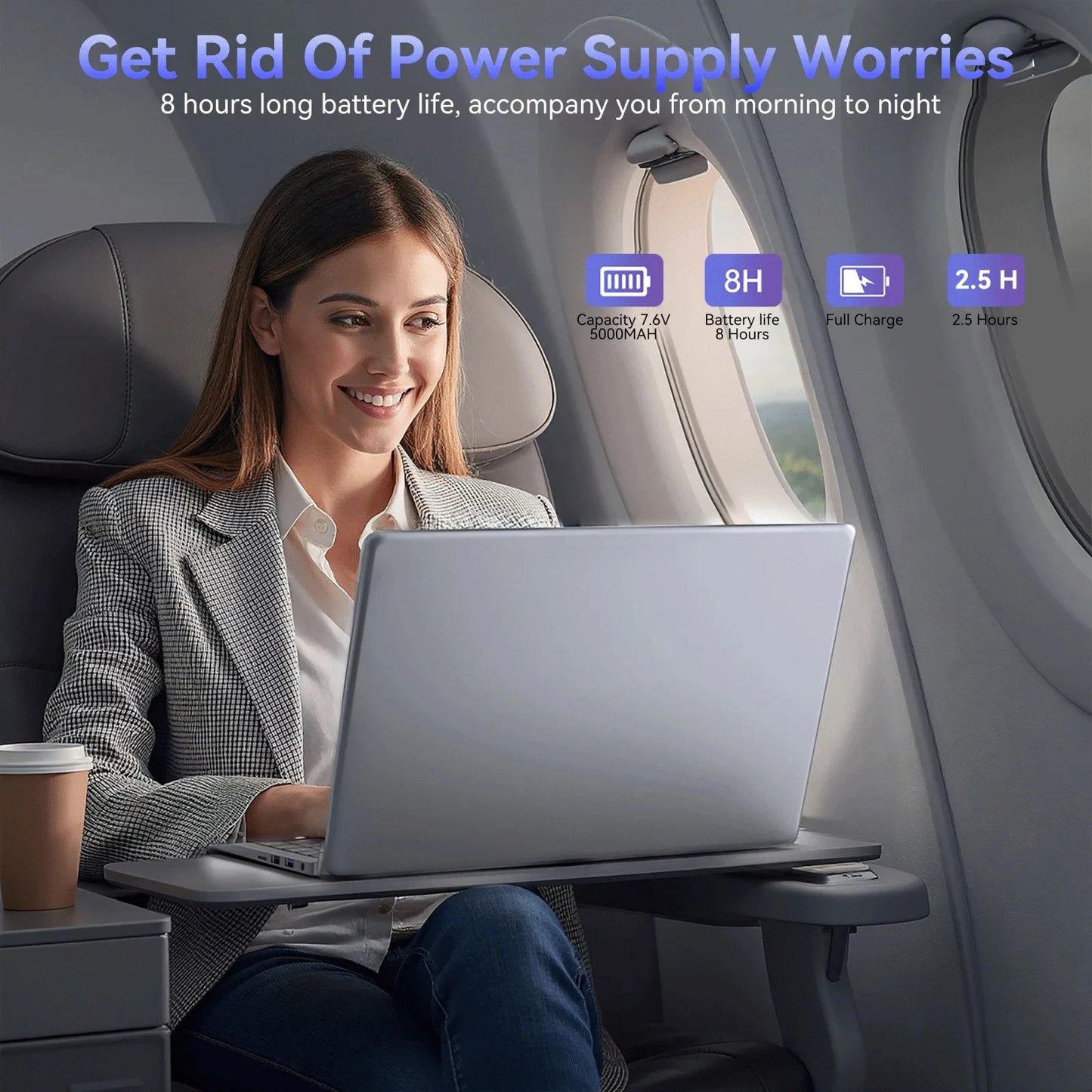 LENO NEW 15.6" Portable Laptop Intel 6500Y 32GB RAM 2TB SSD 5000mAh Office Windows11 Notebook PC Gamer with Backlit Fingerprint