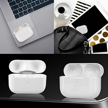 Wireless Charging Case for AirPods Pro 2nd and 1st Gen with Bluetooth-Compatible Pairing Sync Button Charger Case 450mAh Battery