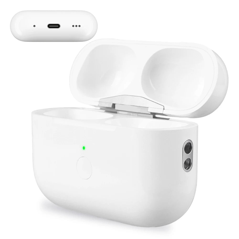 Wireless Charging Case for AirPods Pro 2nd and 1st Gen with Bluetooth-Compatible Pairing Sync Button Charger Case 450mAh Battery