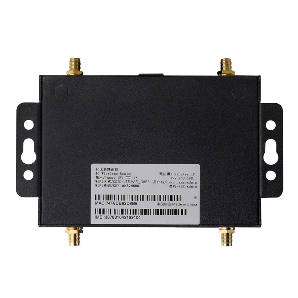 4G WiFi Router Industrial Grade 4G Broadband Wireless Router 4G LTE CPE Router With Sim Card Slot Antenna Firewall Protection