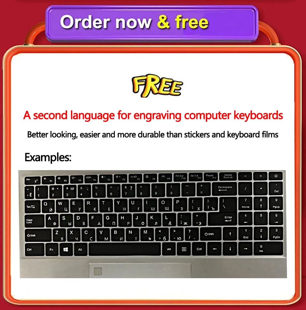 17.3 inch Intel N5095/N95 Office Laptop 32GB RAM 2TB SSD  Fingerprint Print DDR4 Window11 Backlit Keypad Portable Notebook PC