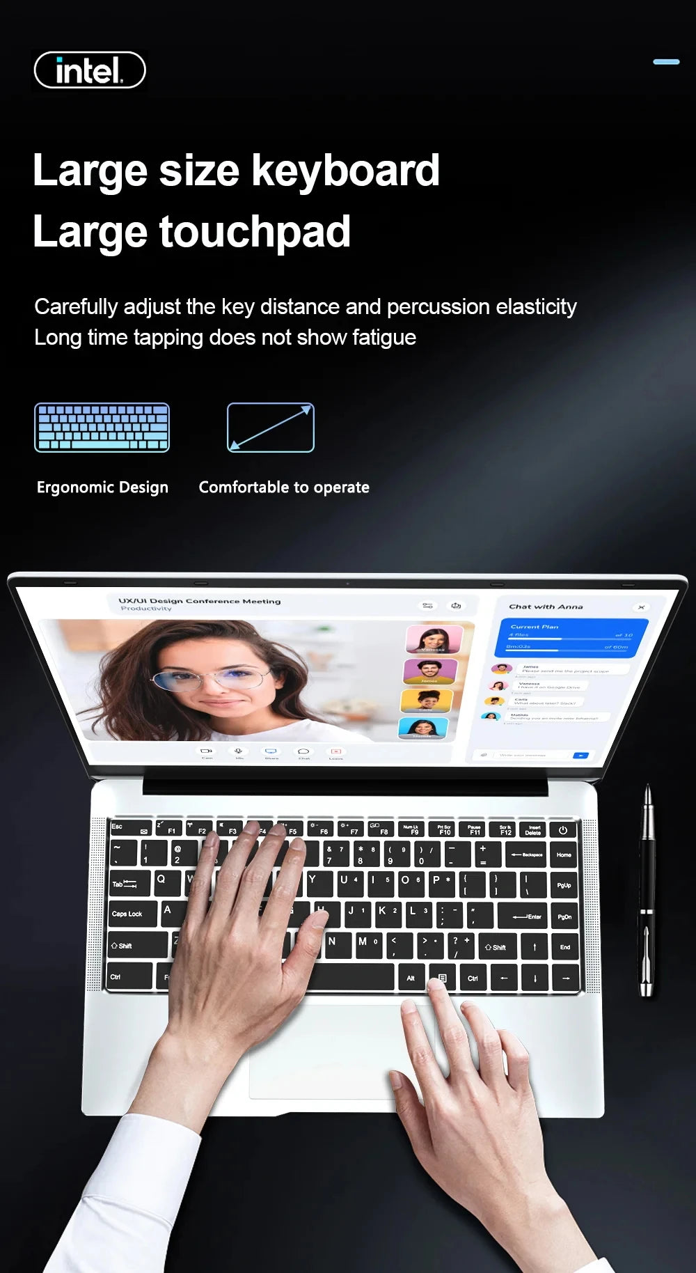 2025 Laptop Computer Windows 11 Notebook 14.1 Inch Intel Atom A3950 12GB 512GB 1920*1080 Resolution Office Study PC computer