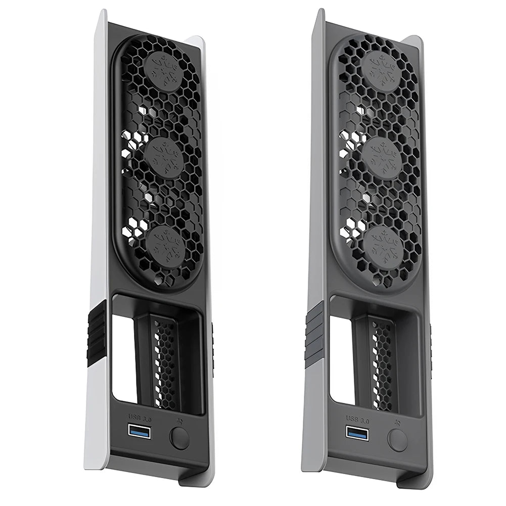 RGB Light Cooling Fan For PS5 Pro/PS5 Slim Console Quiet Cooling System with USB Port For PS 5 Pro/Slim Disc & Digital Edition