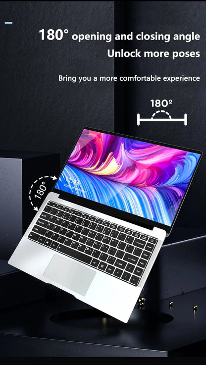 2025 Laptop Computer Windows 11 Notebook 14.1 Inch Intel Atom A3950 12GB 512GB 1920*1080 Resolution Office Study PC computer