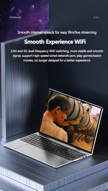 17.3 inch Intel N5095/N95 Office Laptop 32GB RAM 2TB SSD  Fingerprint Print DDR4 Window11 Backlit Keypad Portable Notebook PC