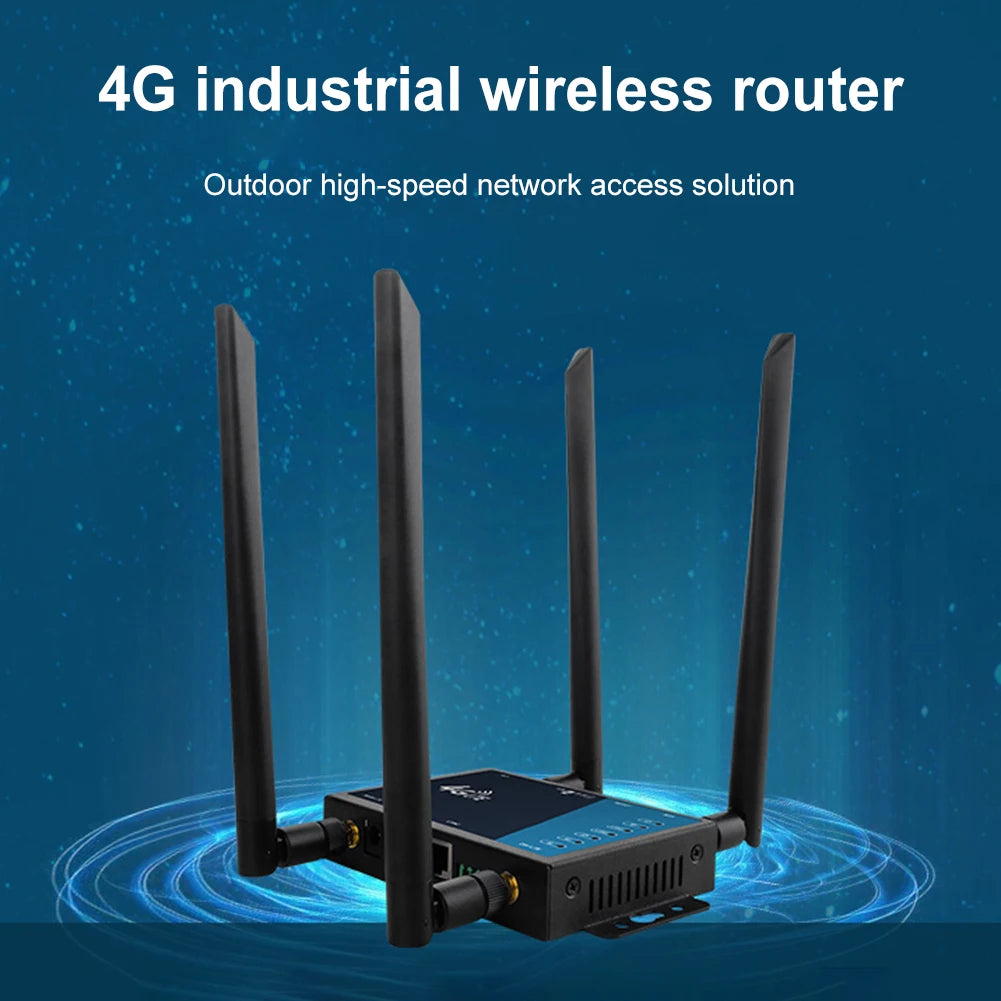 4G WiFi Router Industrial Grade 4G Broadband Wireless Router 4G LTE CPE Router With Sim Card Slot Antenna Firewall Protection