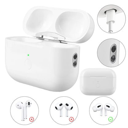 Wireless Charging Case for AirPods Pro 2nd and 1st Gen with Bluetooth-Compatible Pairing Sync Button Charger Case 450mAh Battery