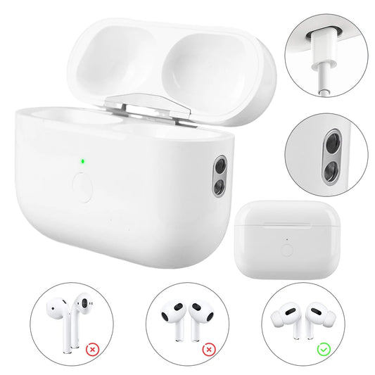 Wireless Charging Case for AirPods Pro 2nd and 1st Gen with Bluetooth-Compatible Pairing Sync Button Charger Case 450mAh Battery