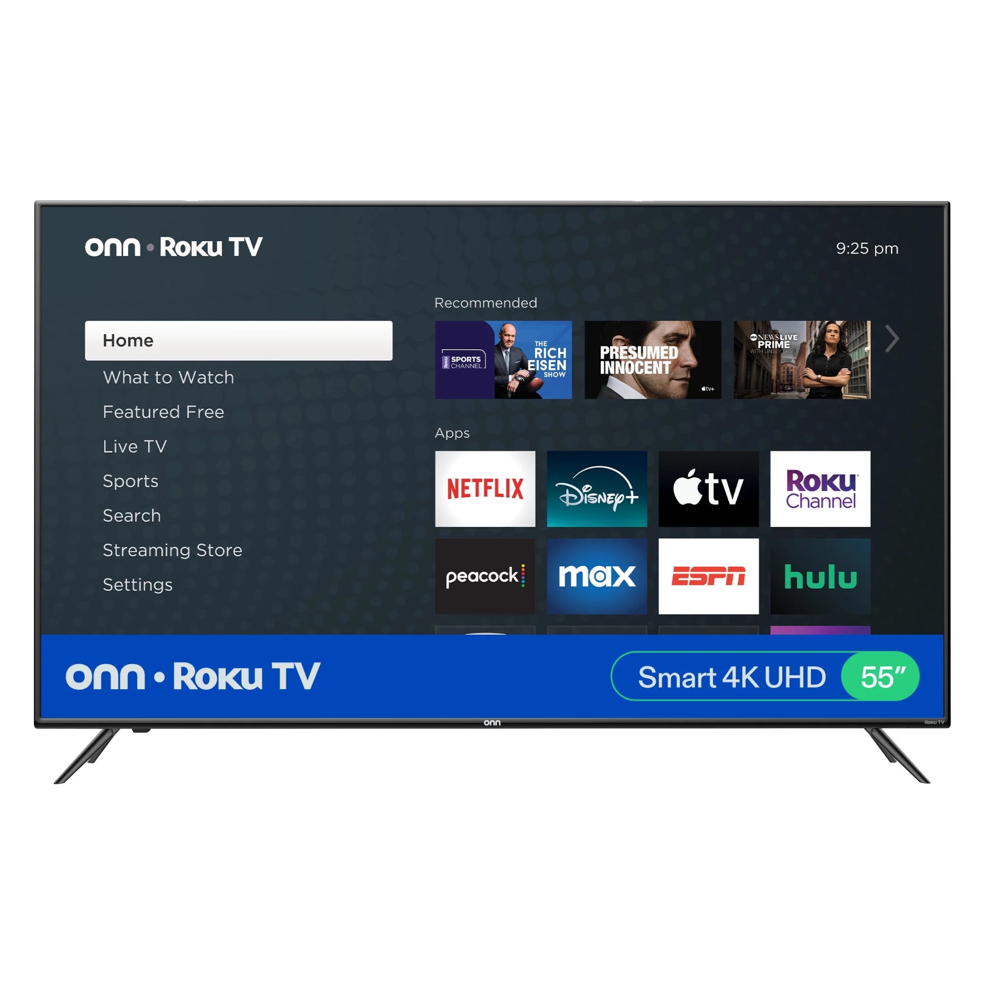 55” Class 4K UHD (2160P) LED Roku Smart Television HDR (100012586)