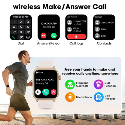 46Mm Extra Large Battery Smartwatch, (Answer Make Calls/Standby Time 60 Days/120+ Sport Mode)Fits for Android and Iphone Devices,Perfect Gift (Pink)